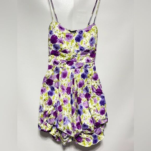 Floral Bubble Dress Junior’s Size 1 spaghetti strap - Picture 16 of 17